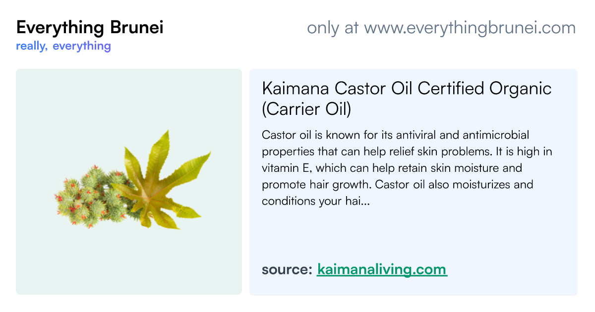 Kaimana Castor Oil Certified Organic (Carrier Oil) - EB